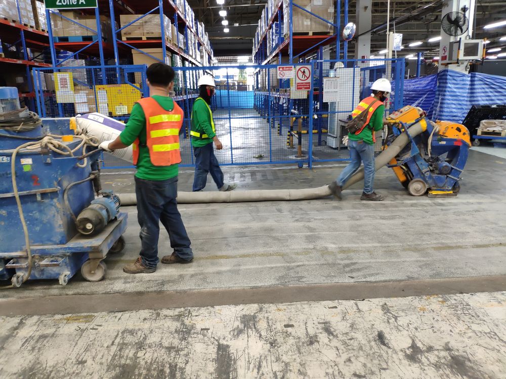 งานเคลือบพื้นอีพ็อกซี่กันลื่น ( Epoxy Non-Slip ) โรงงานจังหวัดระยอง