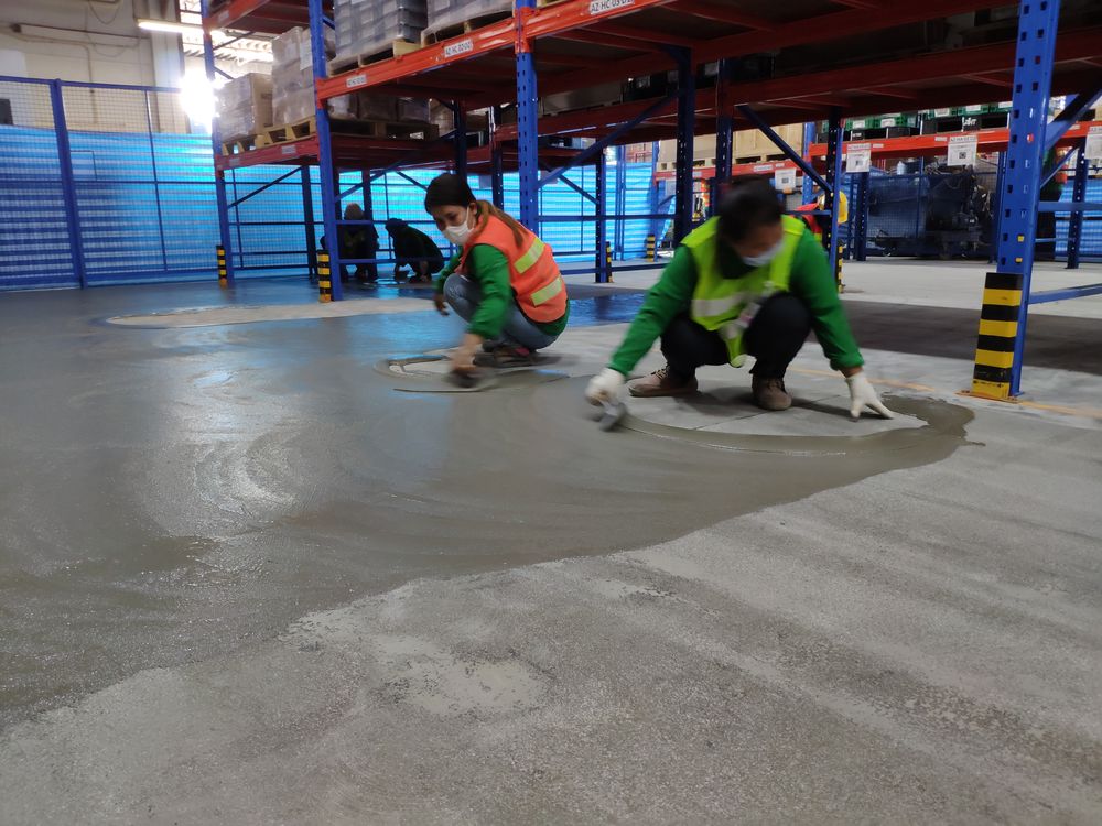 งานเคลือบพื้นอีพ็อกซี่กันลื่น ( Epoxy Non-Slip ) โรงงานจังหวัดระยอง