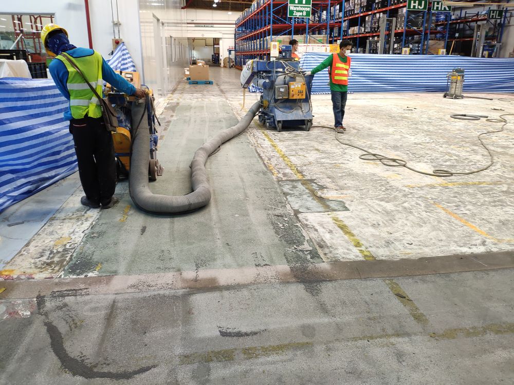 งานเคลือบพื้นอีพ็อกซี่กันลื่น ( Epoxy Non-Slip ) โรงงานจังหวัดระยอง